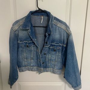Free People cropped denim jacket